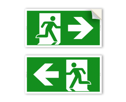 USCITA DI SICUREZZA PITTOGRAMMA OMINO CON FRECCIA DX READYPRINT.IT
