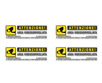 ADESIVI AREA VIDEOSORVEGLIATA TRASPARENTI GIALLO NERO 15X5 CM READYPRINT (1)