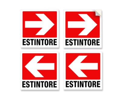 FRECCE ESTINTORI DX SX CON SCRITTA READYPRINT.IT
