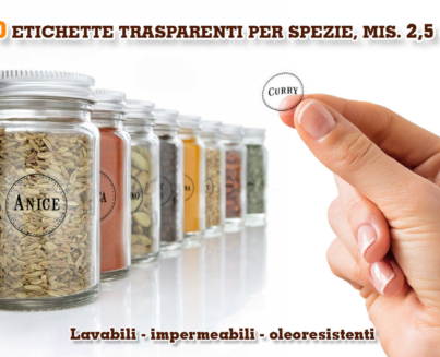 ETICHETTE TRASPARENTI 2,5 CM PER SPEZIE - READYPRINT.IT