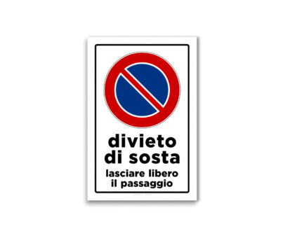 ADESIVI DIVIETO DI SOSTA 20X30 CM READYPRINT.IT