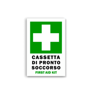 ADESIVO CASSETTA PRONTO SOCCORSO 10X15 CM READYPRINT.IT