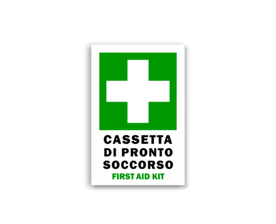 ADESIVO CASSETTA PRONTO SOCCORSO 10X15 CM READYPRINT.IT