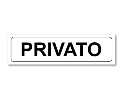ADESIVO PRIVATO 20X5 CM