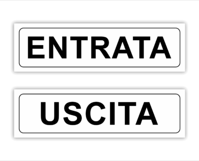 ENTRATA USCITA ADESIVI BIANCHI