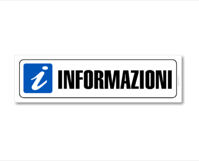 INFORMAZIONI ADESIVO 20X5 CM