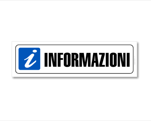 INFORMAZIONI ADESIVO 20X5 CM