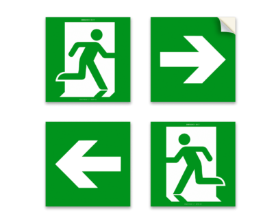 USCITA DI SICUREZZA ADESIVI MODULARI 15X15