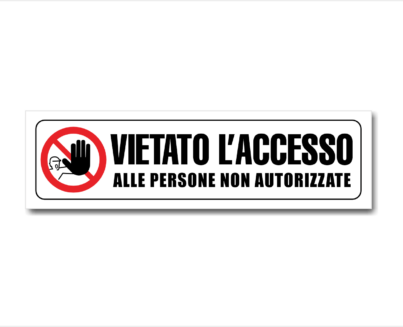 VIETATO L'ACCESSO ADESIVO 20X5 CM