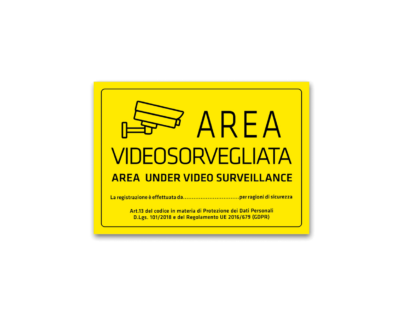 ADESIVI VIDEOSORVEGLIANZA INTERNO VETRINE