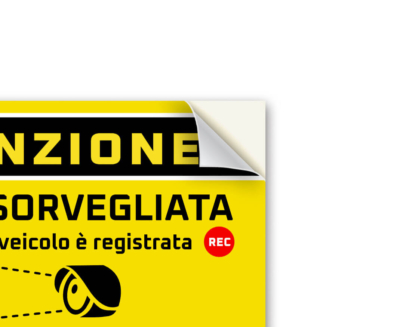 AUTO VIDEOSORVEGLIATA ADESIVO 12X6 CM READYPRINT.IT (1)